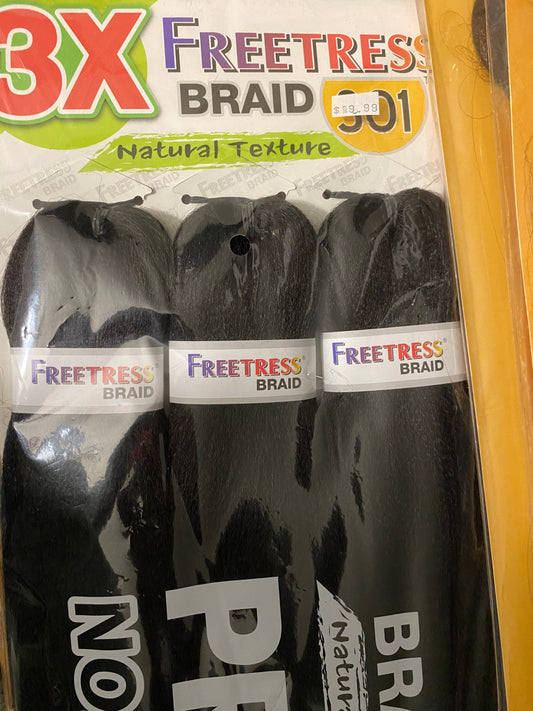 3X Freetress Braid 301 Naturàl Texture (Pre-Stretched) 56”